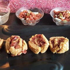 A picture of Gajar halwa swiss roll.