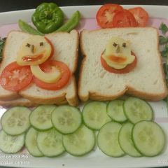 A picture of Cheese veg sandwich.