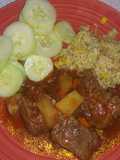 Carne guisada en olla de cocimiento lento