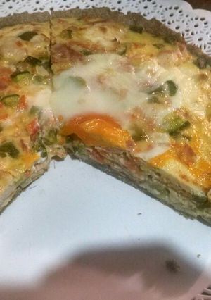 Una foto de Tarta integral de verdura