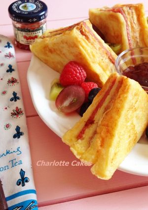 火腿果醬三明治 的食譜成品照片