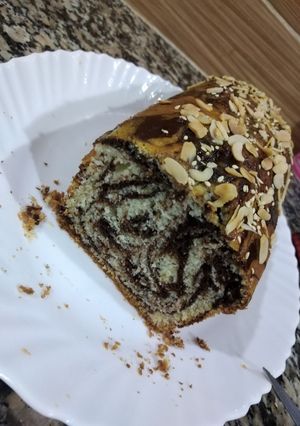 Une photo de Cake moelleux marbré