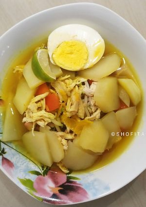 Foto resep Soto Bening (kunyit) Sederhana