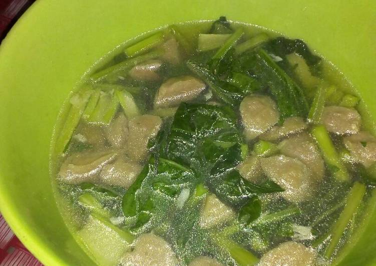 Resep Sawi bakso kuah | Resep Membuat Sawi bakso kuah Yang Menggugah Selera