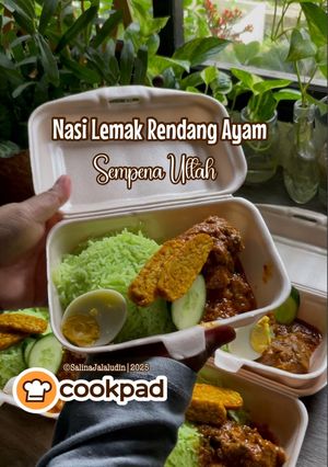 Gambar Nasi Lemak Rendang Ayam (Sempena Ultah)
