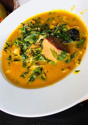 A picture of Oha soup.