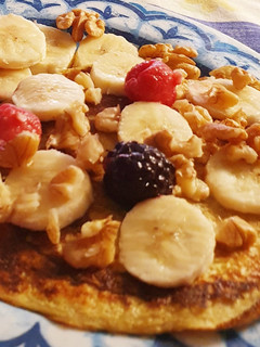 Una foto de Panqueques de avena y banana