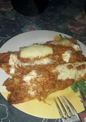 Una foto de Canelones de acelga y carne 👏🤤