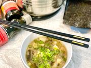 Une photo de pâtes tofu