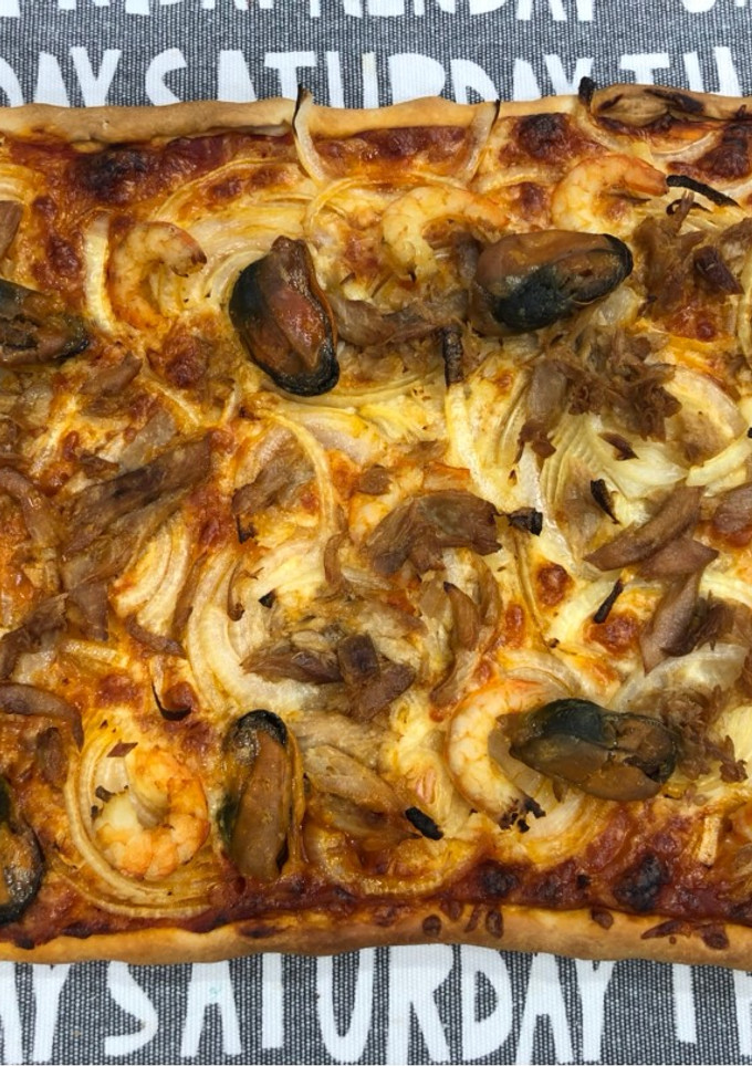 Una foto de Pizza marinera - frutti di mare