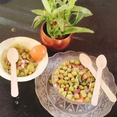 A picture of Hara Bhara Green masala chaat 💚 (no fire cooking recipe 😋).