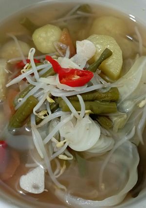 Foto resep Sayur Asem Tanpa Daun (kacang panjang, tauge, kubis)