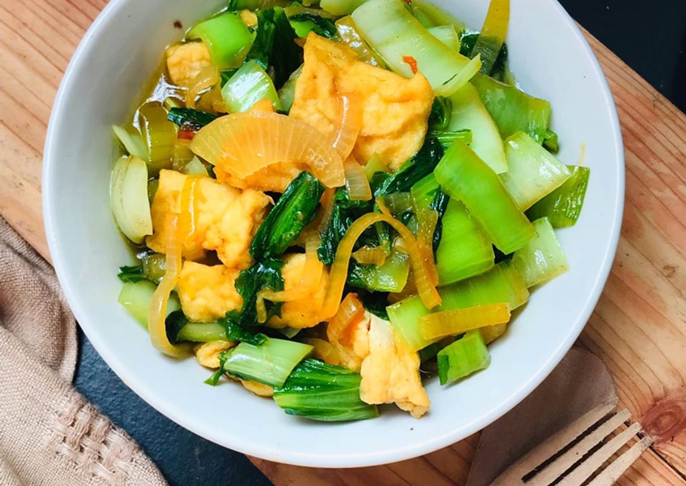 Pokcoy Tahu Goreng