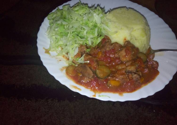 How To Make Your Mashed potatoes, beef stew n steamed cabbages