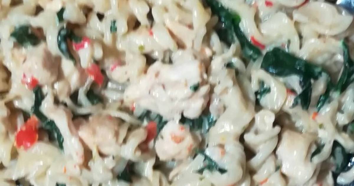 Fideos con crema de leche 393 recetas caseras Cookpad