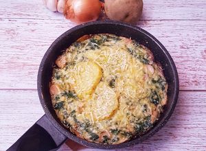Foto resep Spinach Potato Fritata
