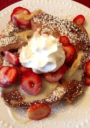 A picture of Strawberry cheesecake French toast.