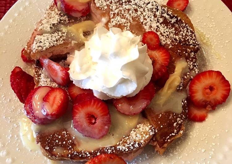 Steps to Prepare Ultimate Strawberry cheesecake French toast