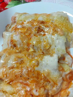 Una foto de Canelones de atún