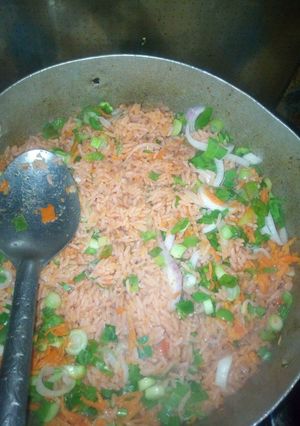 A picture of Jolloff rice.