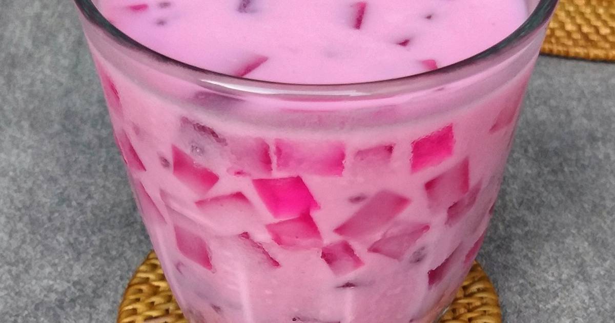 Resep Es Buah Naga Oleh Rizki Mutia Putri Cookpad