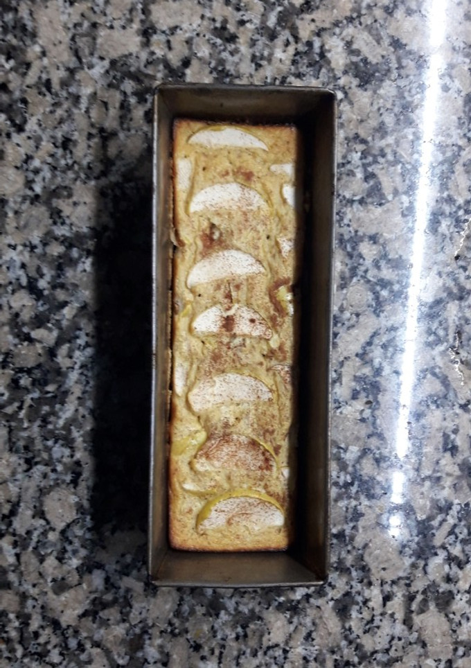 Una foto de Budín de manzana light (sin harina)