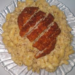 A picture of White Sauce pasta.