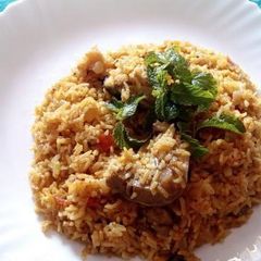 A picture of Fish biriyani.