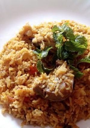 A picture of Fish biriyani.