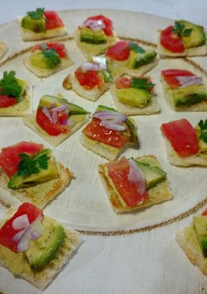 Una foto de Canapés Veggie