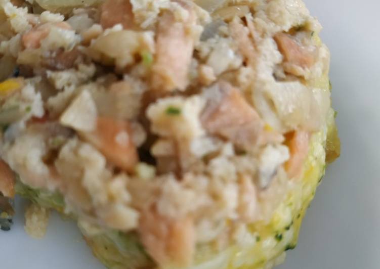 Resep Mpasi Nasi Tim Salmon