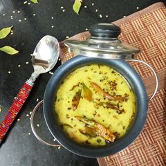 Hesarubele Bili Saru/Moong dal tomato rasam A picture of Hesarubele Bili Saru/Moong dal tomato rasam.