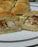 Panes🥖🥯😝 rellenos de jamón🥓, queso🧀 y dulce de piña🥐🍍