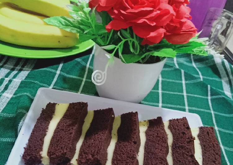 Cara Gampang Membuat Brownies kukus cream cheese Anti Gagal