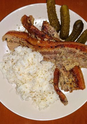 O poză a rețetei Fleică de porc în sos de muștar.