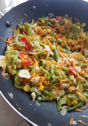 Foto resep Oseng Buncis Wortel Jagung Sehat