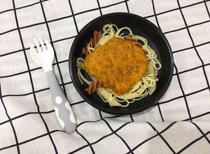 Hình của món MỲ MIX NUI SỐT BÍ ĐỎ (blw).