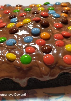 Foto resep Cake Coklat Kukus Siram Ganache Coklat Kacang
