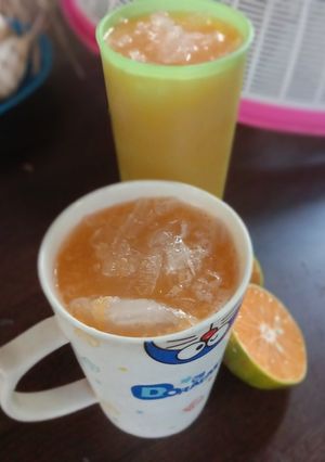 Foto resep Es jeruk peras