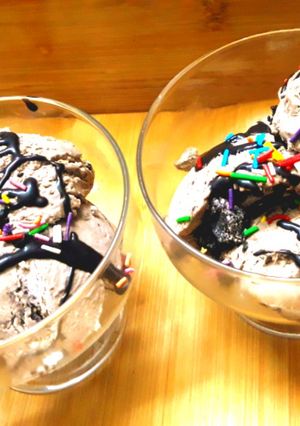 A picture of Chocolate ice cream.
