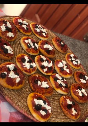 صورة لوصفة بيتزا دوائر 😋😍😍💙