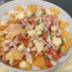 A picture of Cheesy Nachos Fireless.