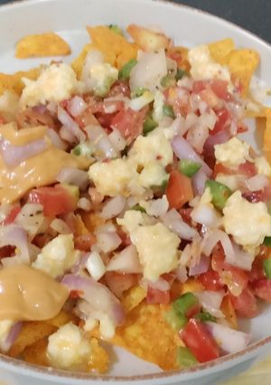 A picture of Cheesy Nachos Fireless.