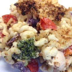 A picture of Chicken and Cherry Tomato Pasta Bake.