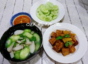 Hình của món Mâm cơm chay ngày rằm.