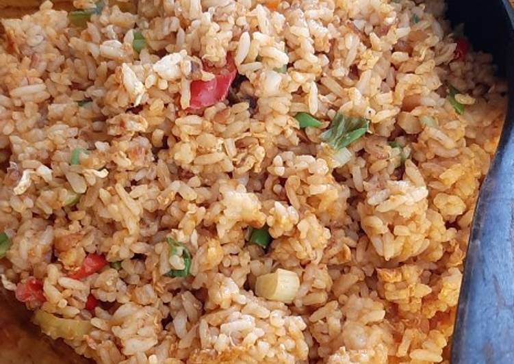 Cara Termudah Menyiapkan Nasi goreng ikan asin padang Top Enaknya