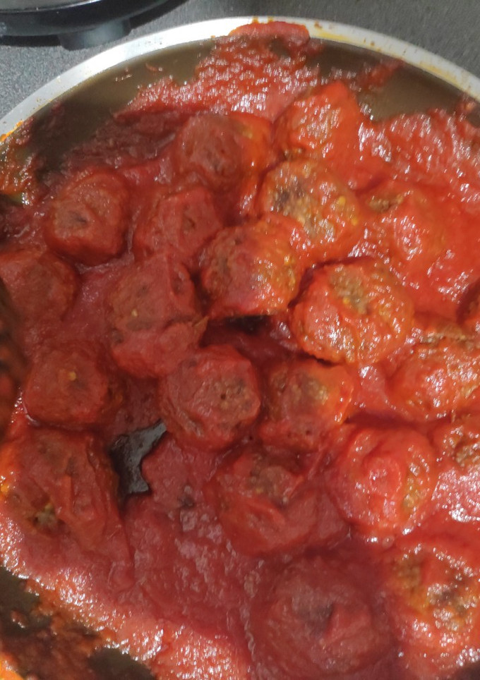 Una foto de Albóndigas de berenjena y cous cous
