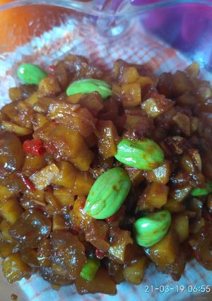 Foto resep Sambal goreng cecek kentang Pete pedas sederhana