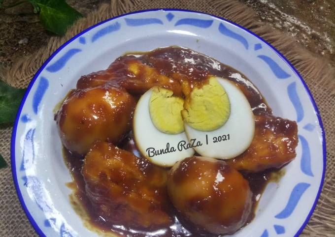 Semur Telur Tahu Pedas