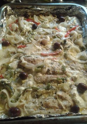 Una foto de Filet de merluza migñon al roquefort